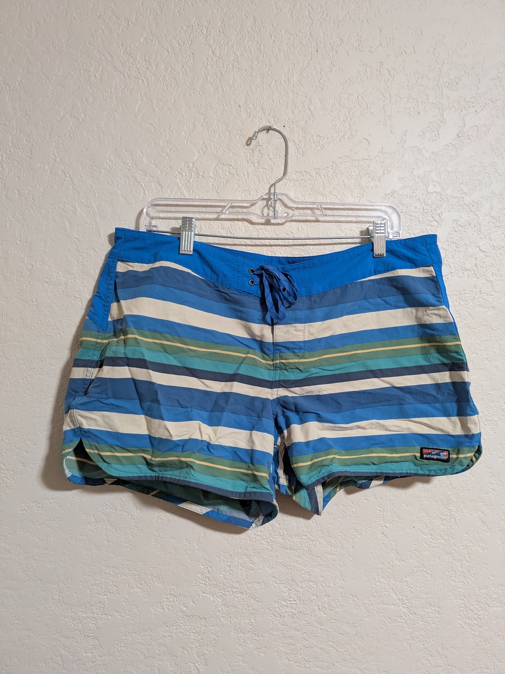 Patagonia Retro Women's Blue Striped Board Shorts